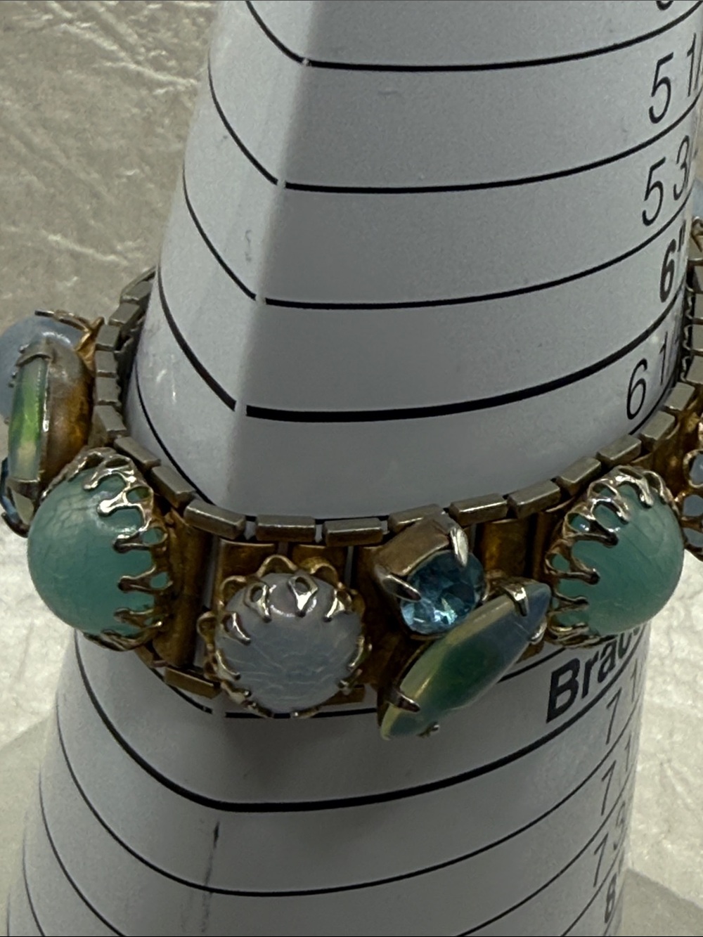 Sensational vintage MCM mermaid opalite cabachon bracelet rare piece 6.5 ⭐️ - Picture 10 of 17